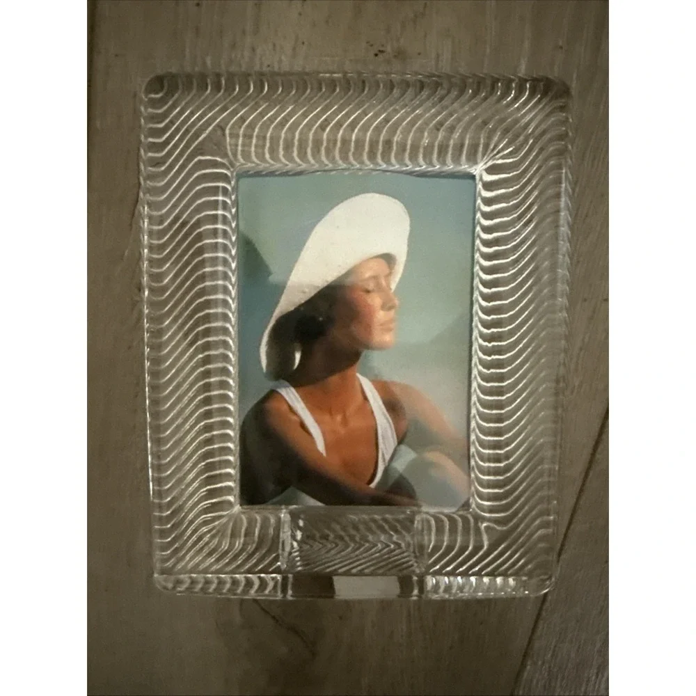 NEW Mikasa Crystal Wave PatternNew With‎ Tag & Box Picture Frame 4 X 3